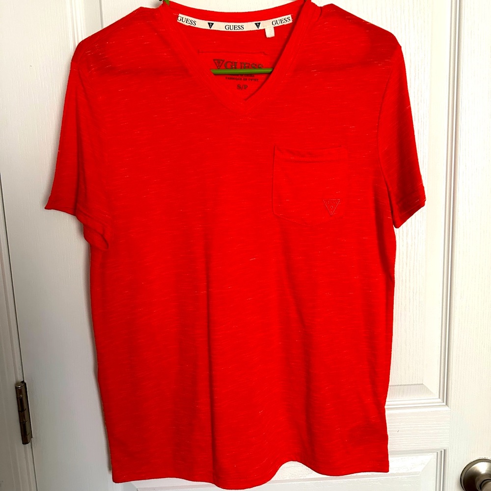 Guess V Neck Short Sleeve Shirt